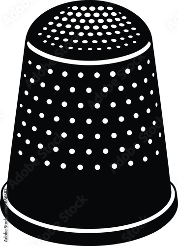 sewing thimble on white background   