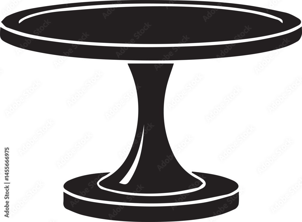 Cake Tray Stand Black Silhouette | Vector for Pastry & Confectionery Use Cake Tray Stand Black Silhouette | Vector for Pastry & Confectionery Use