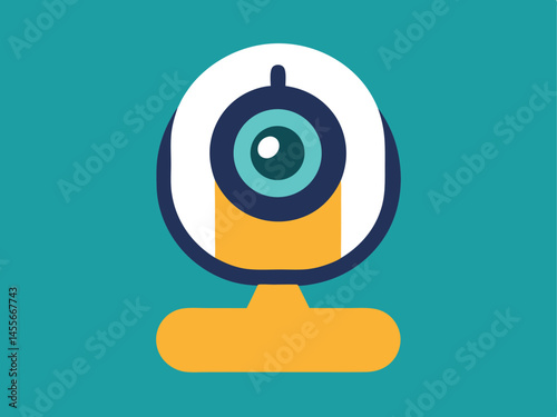 Webcam Icon  Modern Flat Design Illustration