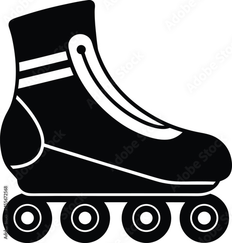 single rollerblade on white background  