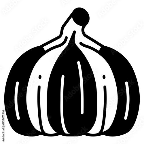 Garlic Black fIll Icon