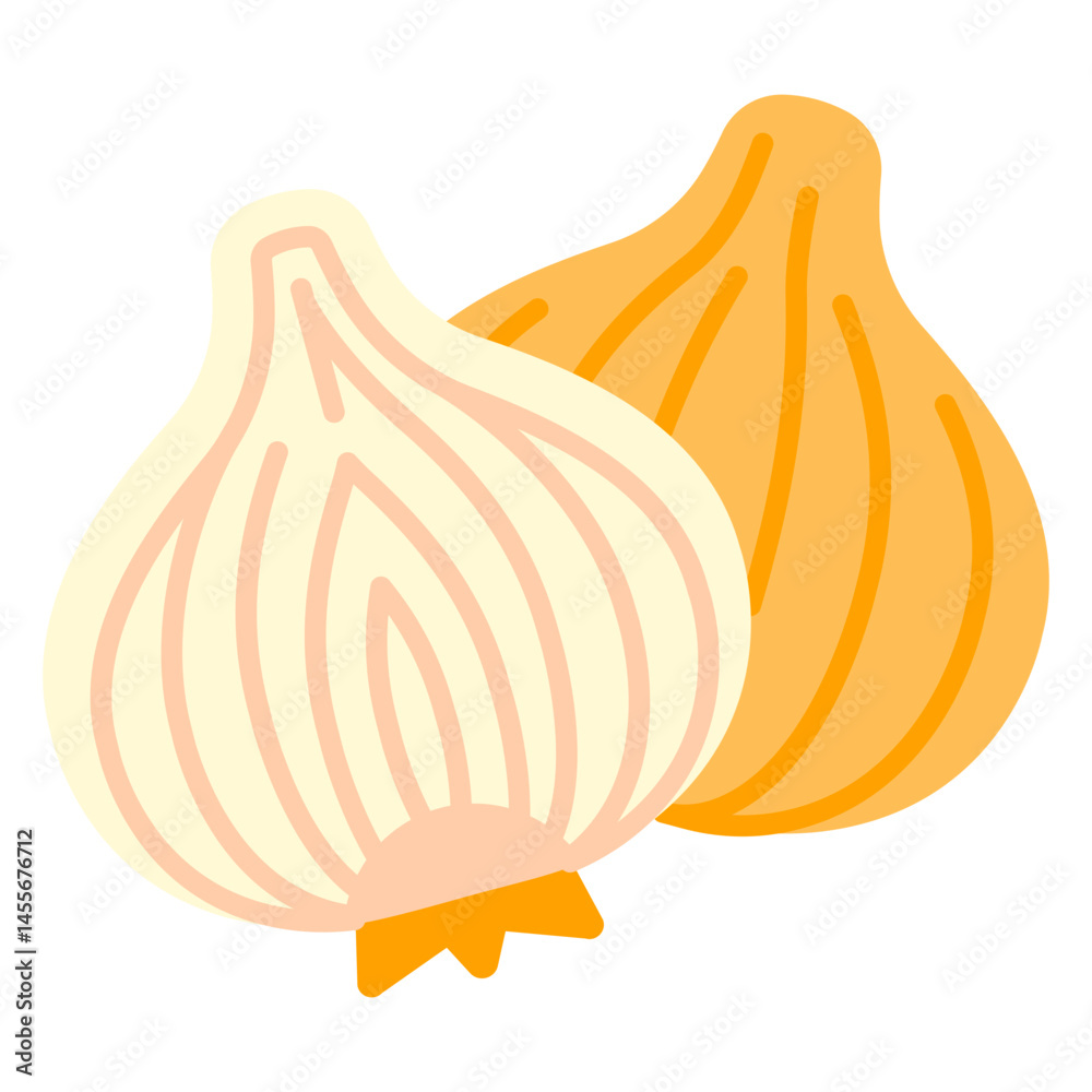 Konstfotografi Onion Flat vector