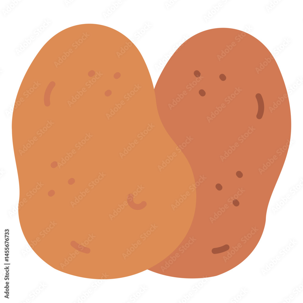 Obraz premium Potato Flat vector