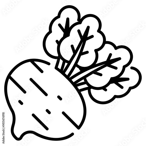 Beetroot Line Icon