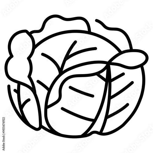 Cabbage Line Icon