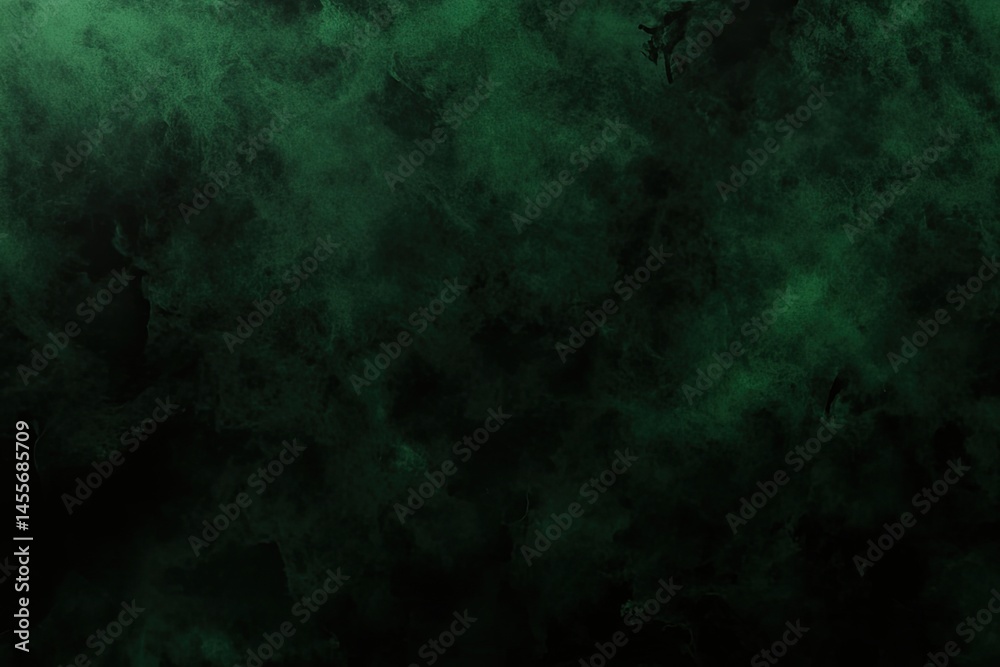 Deep green smoke or fog, abstract background. Textured, cloudy, moody atmosphere on black Deep green smoke or fog, abstract background. Textured, cloudy, moody atmosphere on black