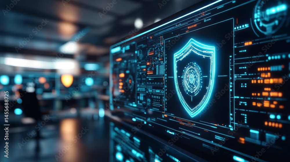 Cybersecurity Operations Center Featuring Advanced Technology and Real-Time Data Analysis in a Modern Workspace During Evening Hours Cybersecurity Operations Center Featuring Advanced Technology and Real-Time Data Analysis in a Modern Workspace During Evening Hours