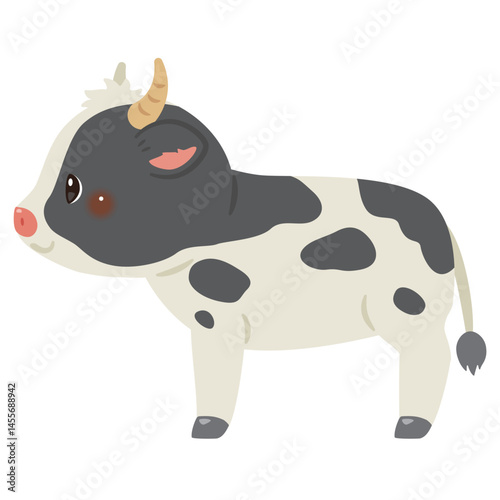 ウシの横向きイラスト