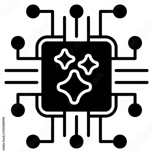 Artificial Intelligence Black Fill Icon