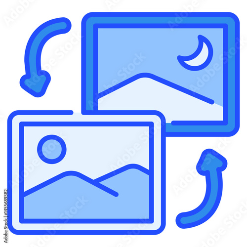 Swap Picture Blue Icon