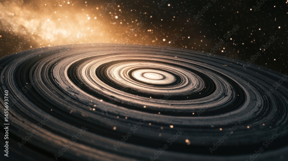 Fototapeta premium Cosmic Rings: A Celestial Tapestry of swirling gas and dust in deep space