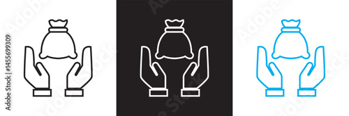 Profit icon.  Vector for websites, mobile interfaces, presentations, banner, visual branding etc. Vector illustration. isolated on white and black background. EPS 10 