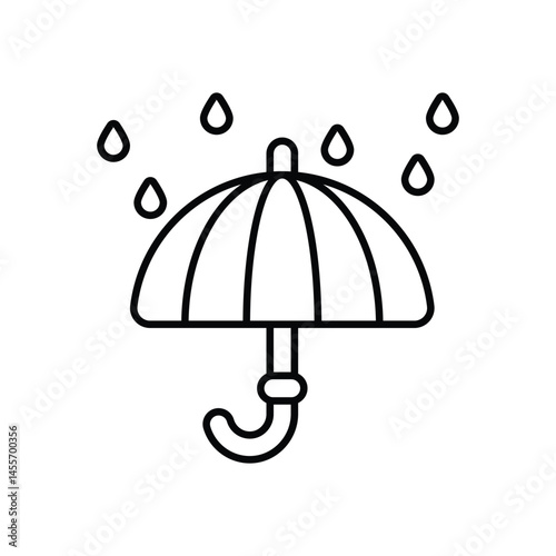 Umbrella  icon vector stock illustration