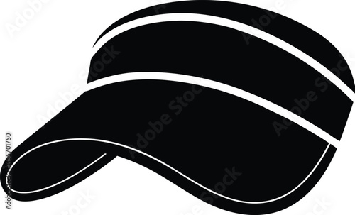 sun visor hat on white background  