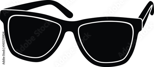 sunglasses folded on white background 