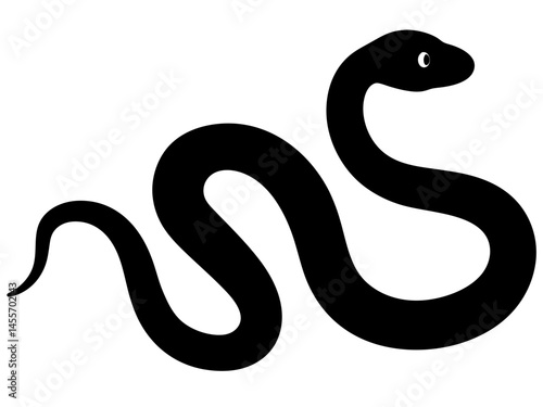 Snake silhouette, Snake icon vector illustration
