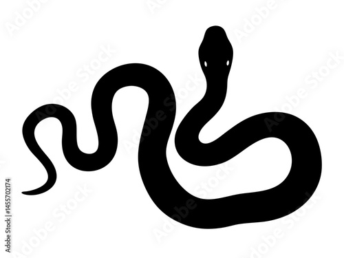 Snake silhouette, Snake icon vector illustration