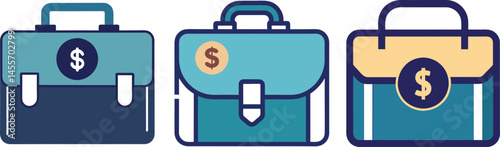 Money bags finance art vector, line art,, color,  illustration, horizontal, isolated assets, silhouette