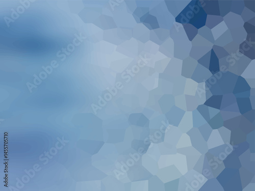 Abstract Blue Geometric Mosaic Design with Gradual Transitions