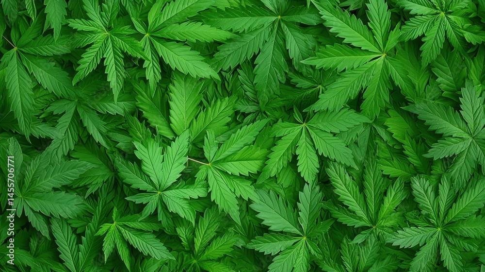 Close-up view of a bunch of green leaves with intricate details and textures in natural lighting Close-up view of a bunch of green leaves with intricate details and textures in natural lighting