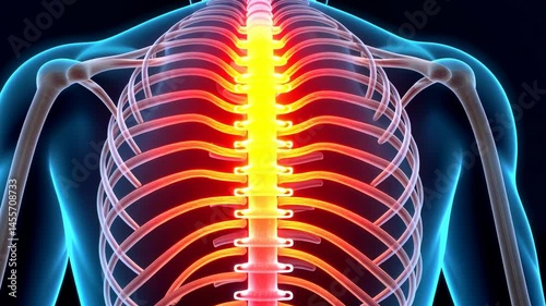 Wallpaper Mural Back pain, spinal health, lumbar support. Pain relief. Discs compress under severe strain. Muscles strengthen with regular activity. Proper posture enhances spinal alignment. Torontodigital.ca