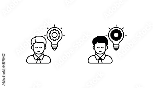 Founder icon design with white background stock illustration