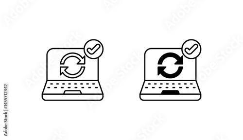 Restart icon design with white background stock illustration