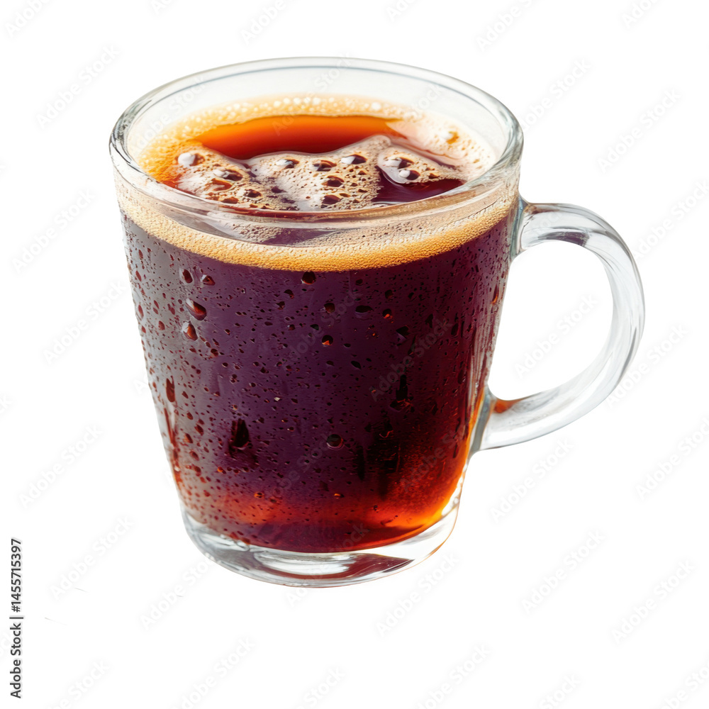 Glass cup filled with coffee beans and a spoon placed nearby on a wooden surface Glass cup filled with coffee beans and a spoon placed nearby on a wooden surface