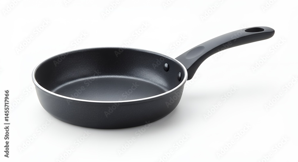 Black frying pan isolated on white background for culinary concepts Black frying pan isolated on white background for culinary concepts