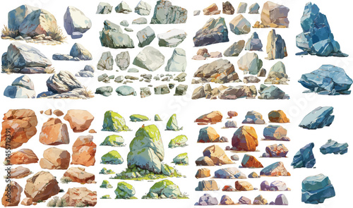 boulder watercolor clipart
