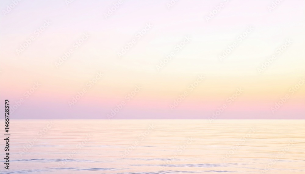 Fototapeta premium Tranquil ocean sunset reflection serene seascape nature photography calm environment wide angle view peaceful concept for relaxation