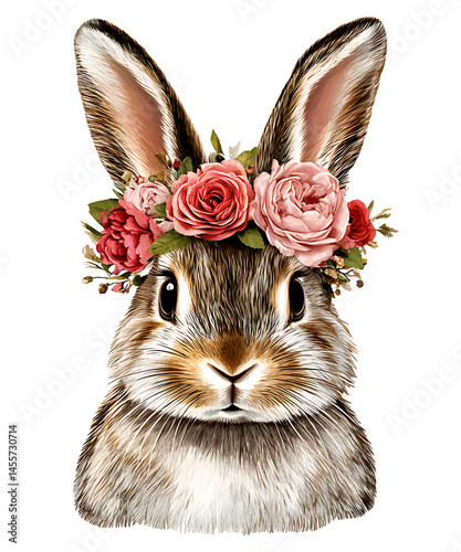 Cute Bunny Floral photo