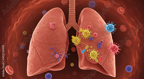 Immune Response in the Lung at a Cellular Level – Pulmonary Immunology Visualization