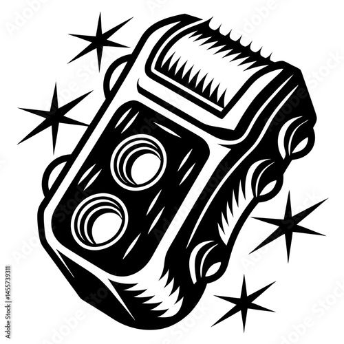 Electric Trimmer Silhouette Vector - Grooming and Shaving Device Icon