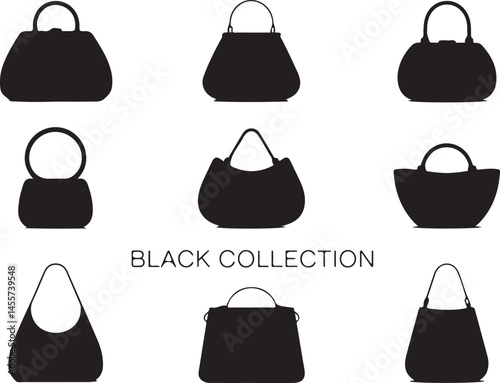 This title emphasizes the elegant and classic nature of the black bags, highlighting their versatility and timeless appeal.