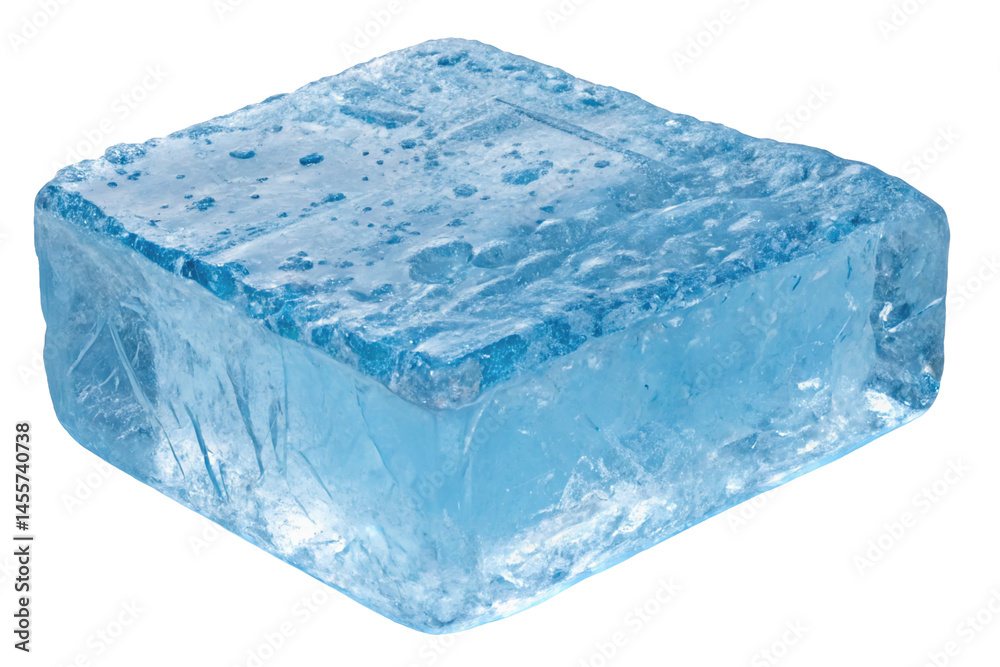 Ice cubes with a blue tint, some water droplets , and a white background, Isolate PNG Ice cubes with a blue tint, some water droplets , and a white background, Isolate PNG