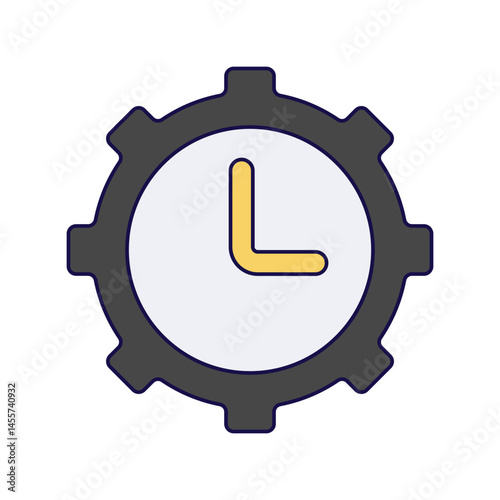 Setting color line icon with white background vector stock illustration