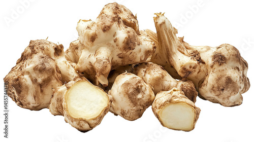 Artichoke /Sunchoke Isolated in White background, Full size Vegetable