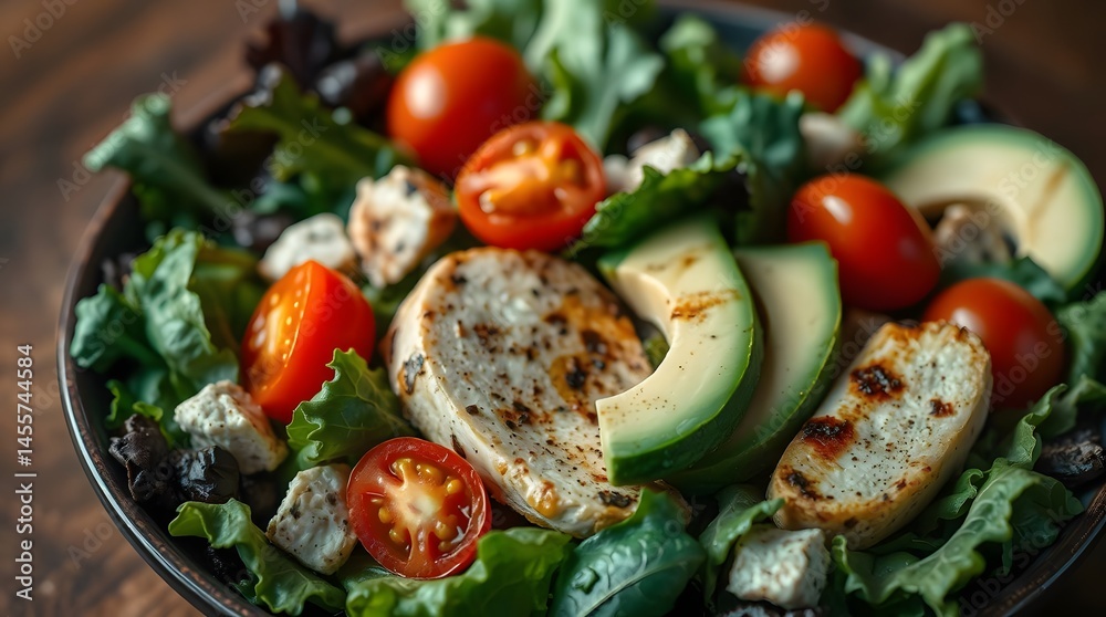Grilled Chicken Salad with Avocado, Tomatoes, and Feta Grilled Chicken Salad with Avocado, Tomatoes, and Feta