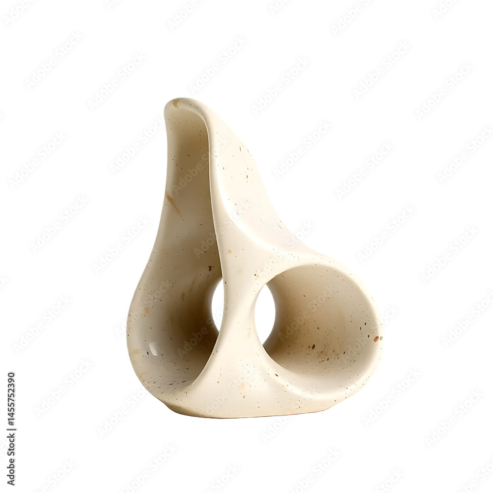 Fototapeta premium Abstract Ceramic Sculpture with Open Form