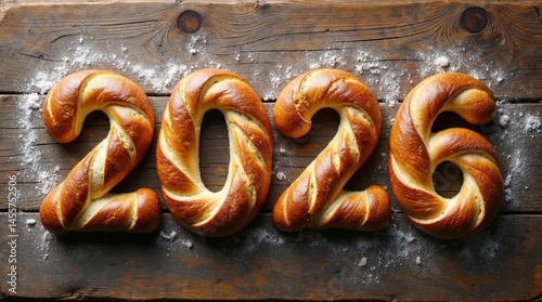 2026 aus frisch gebackenem Brot 