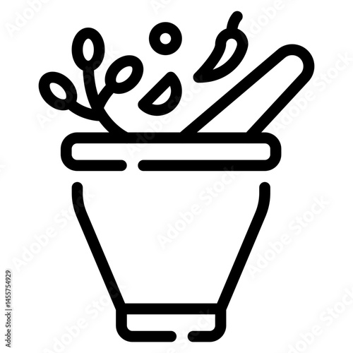 Icon mortar and pestle