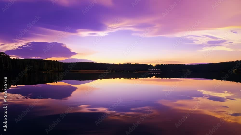 Beautiful Abstract Sunset Wallpaper Over the Lake for Decorative Background Beautiful Abstract Sunset Wallpaper Over the Lake for Decorative Background