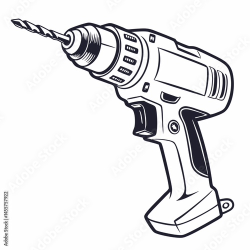 drill vector icon white background 
