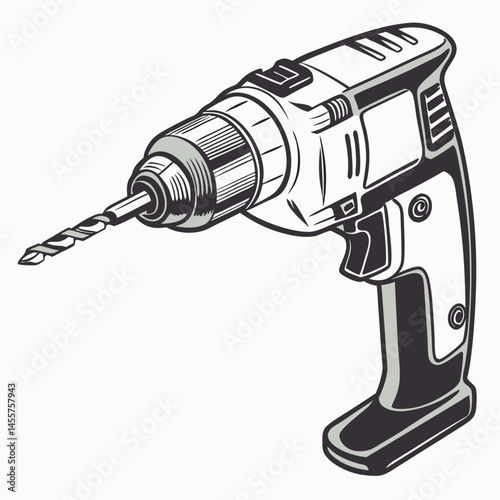 drill vector icon white background 