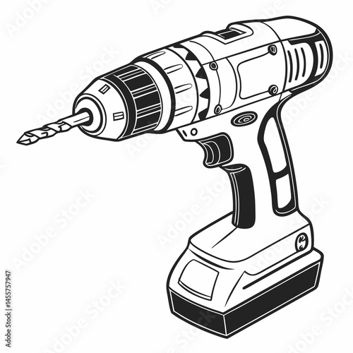 drill vector icon white background 