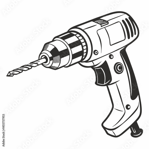 drill vector icon white background 