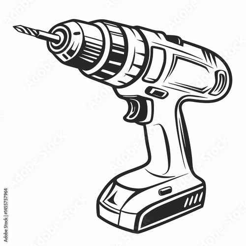 drill vector icon white background 