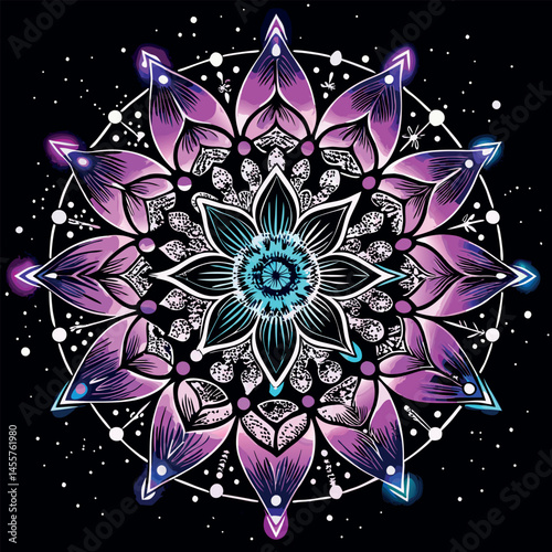 Flower luxury mandala background arabesque style