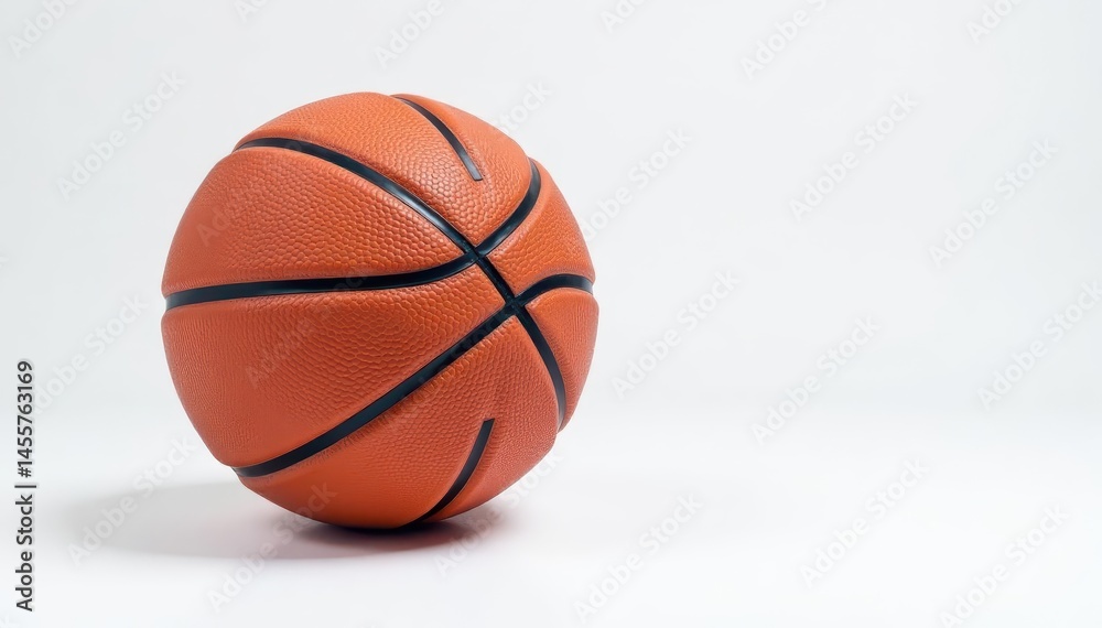 A single basketball, perfectly centered, against a pure white background , exercise, detail, object A single basketball, perfectly centered, against a pure white background , exercise, detail, object